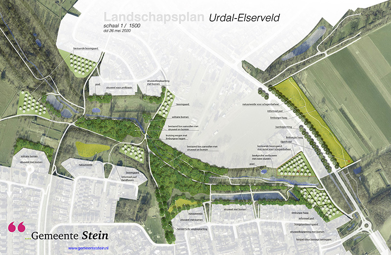 Grafische weergave Landschapsplan Urdal-Elserveld