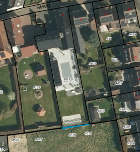 Luchtfoto van de Steegstraat 1 in Stein