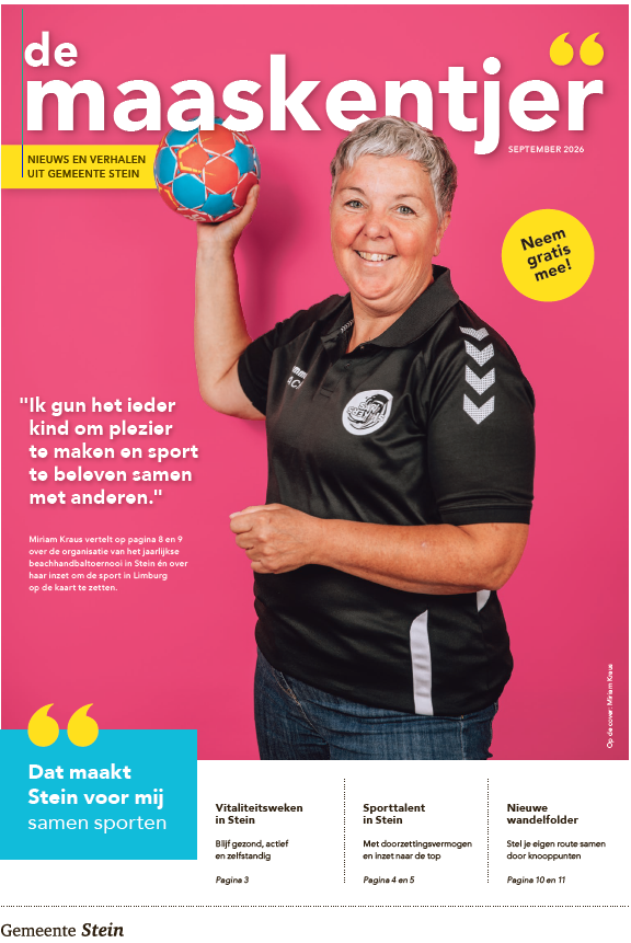 Miriam Kraus op de omslag van de Maaskentjer van september 2026