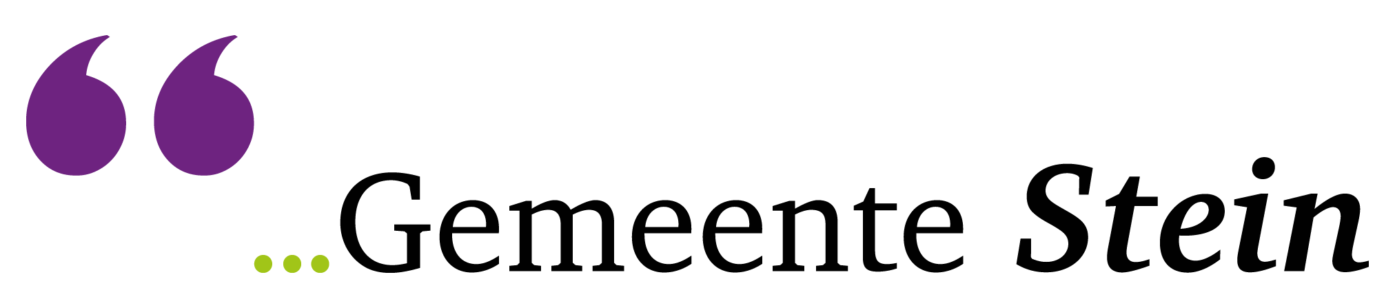 Logo gemeente Stein paars