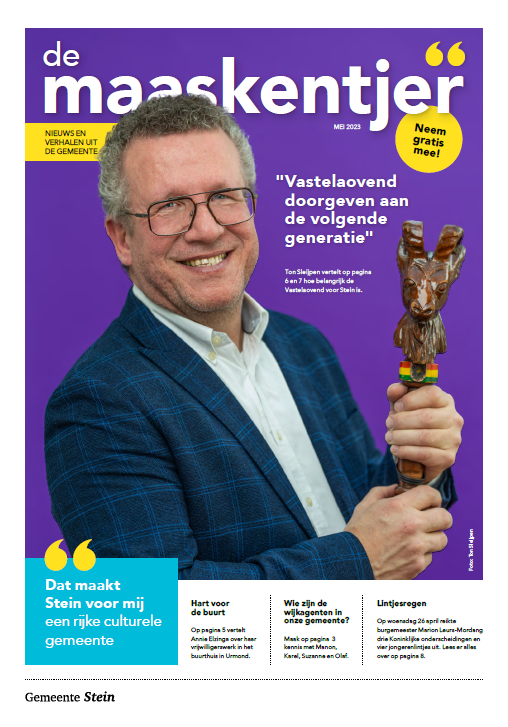 Voorkant Maaskentjer ambassadeur Ton Sleijpen