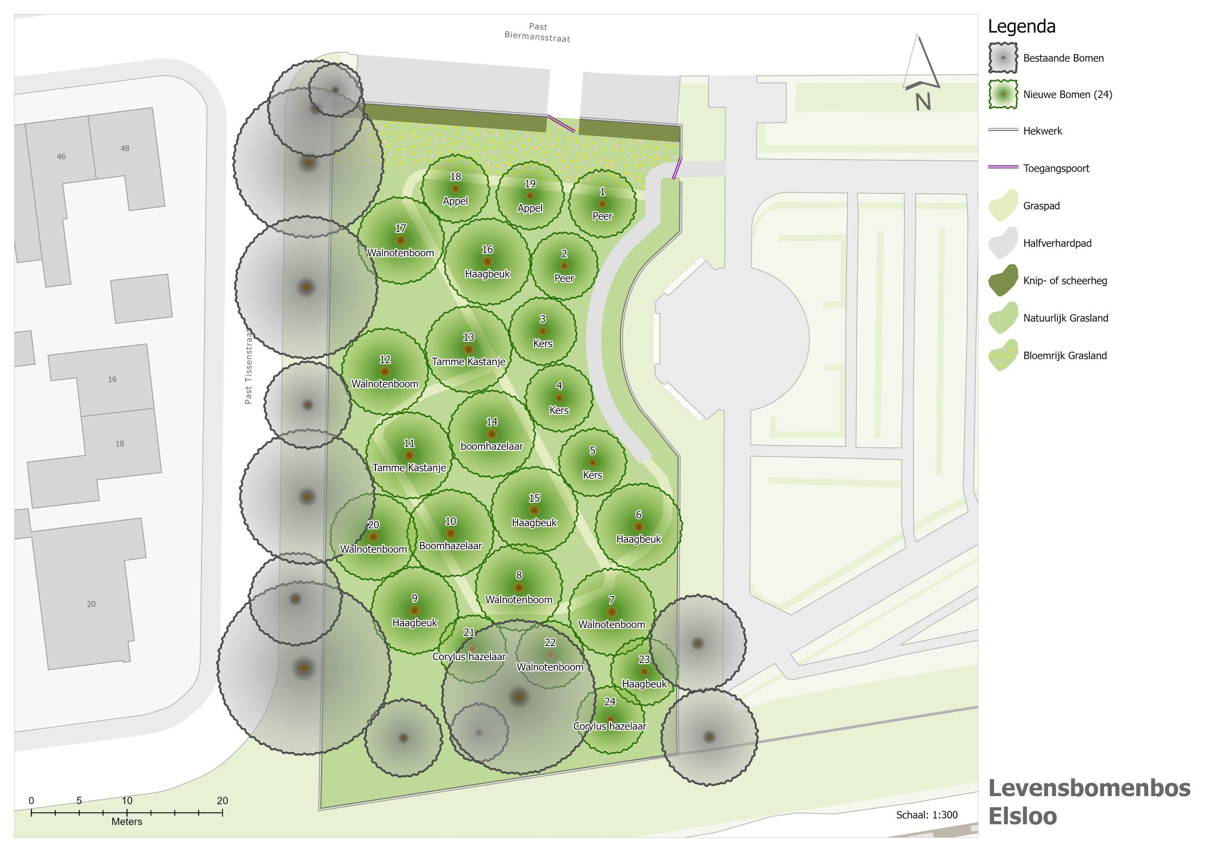 Levensbomenbos Elsloo plattegrond