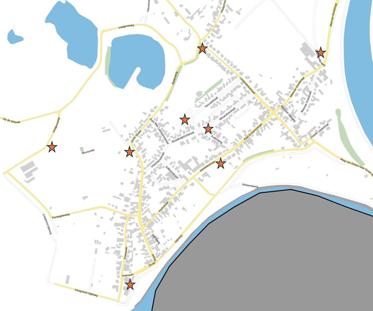 locaties elektriciteitshuisjes Stein