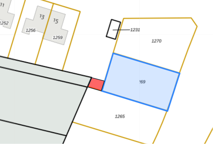 Situatietekening tuingrond Groenzicht 9 urmond